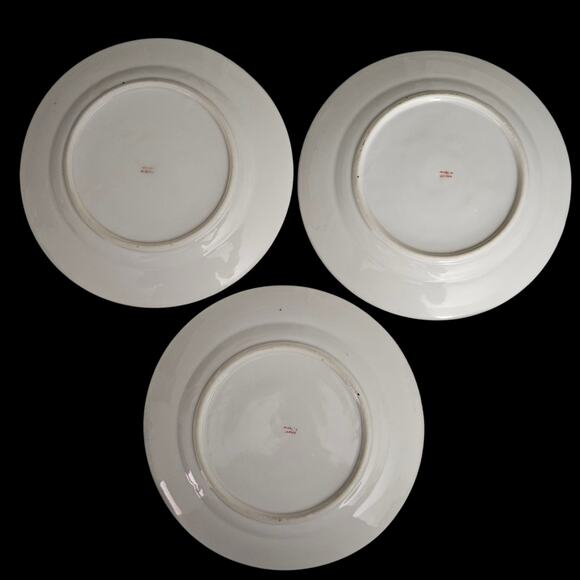 Vintage Japan Lusterware Plates Set of 3 Plum Blossom Iridescent 7" - Picture 6 of 6